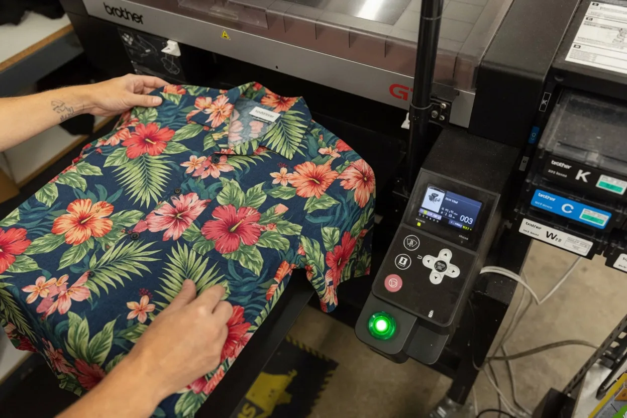 Digital (DTG) printing process