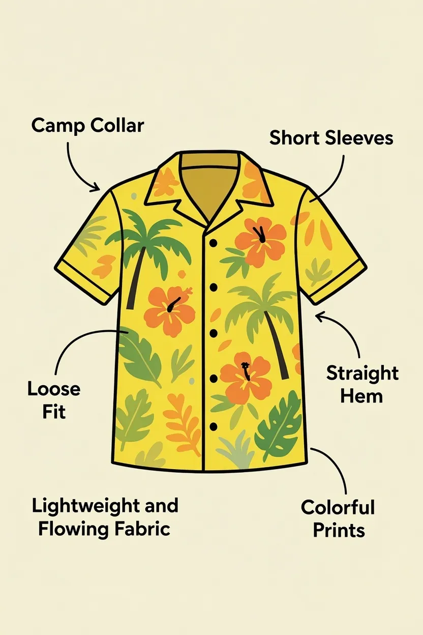 Pre-production sample of custom Hawaiian shirt