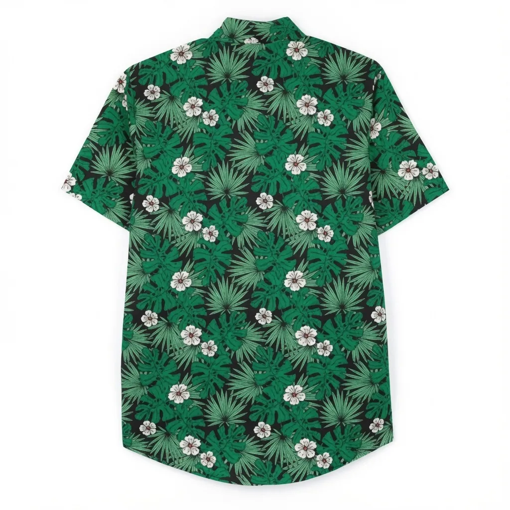 Tropical Leaves Hawaiian Shirts